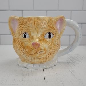 Ceramic Cat Mug Hand Painted